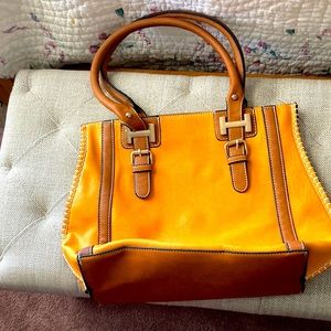 Fun pumpkin colored  12/12 inch purse